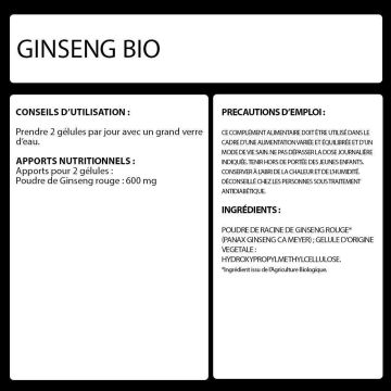Ginseng Bio - Pot de 60 Caps