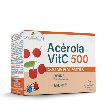 Acérola VitC 500 - Boite de 24 Caps