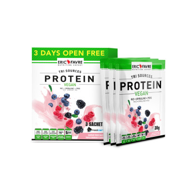 3 DAYS Protein Vegan, Proteine Végétale Tri-Source - Triple Berry