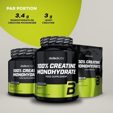 100% Creatine Monohydrate - Pot de 300 Gr