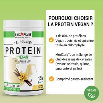 Protéines végétales tri-source, Protein Vegan - Pot de 750 Gr