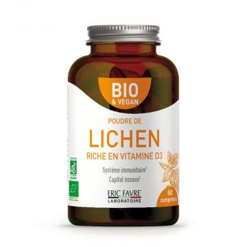 Poudre de Lichen Bio titrée en vitamine D3 végétale