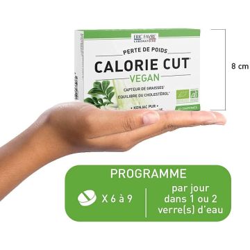 Calorie cut vegan 10.6 - Perte de poids - kon jac pur bio - Boite de 60 Caps