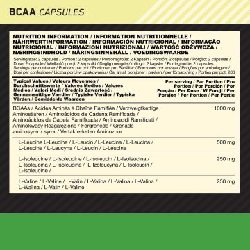 Optimum BCAA - Pot de 400 Caps